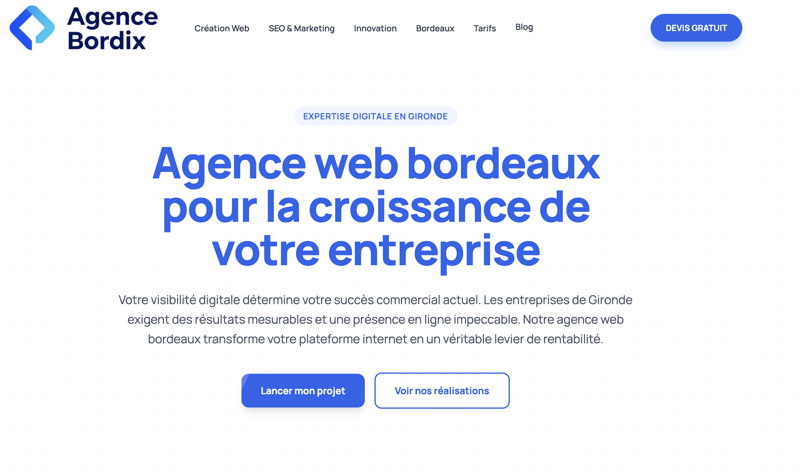 Site agence web Bordeaux